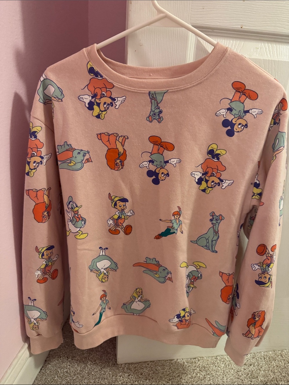 Disney Pink Graphic 100 Crewneck Sweatshirt